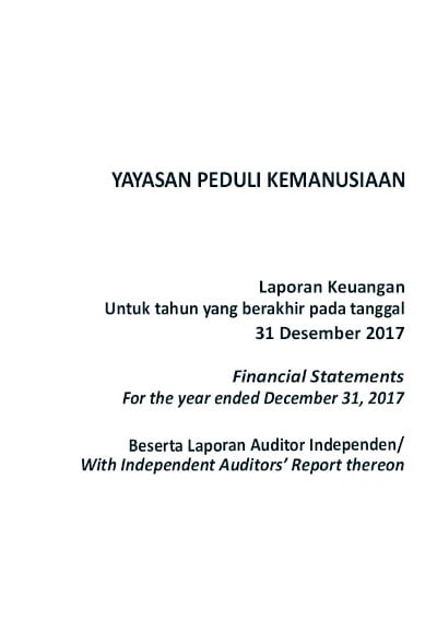 YPK Bali Auditor Report 2017