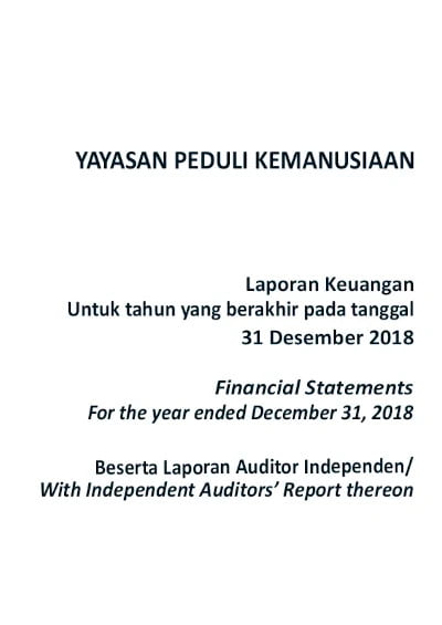 YPK Bali Auditor Report 2018