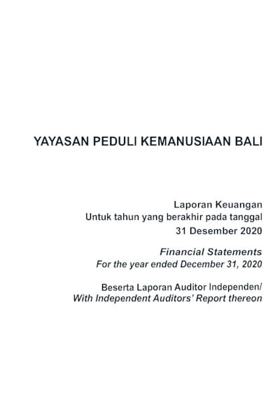 YPK Bali Auditor Report 2020